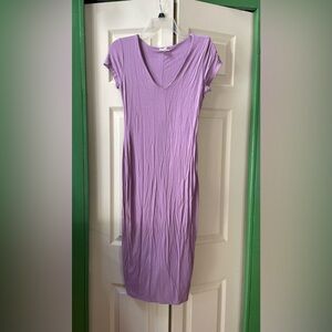 See You Monday Lavender V-Neck Dress